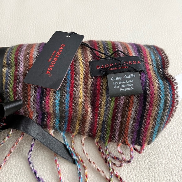 NWT - Barbarossa Wool Blended Scarf - Made in Italy - Picture 2 of 3
